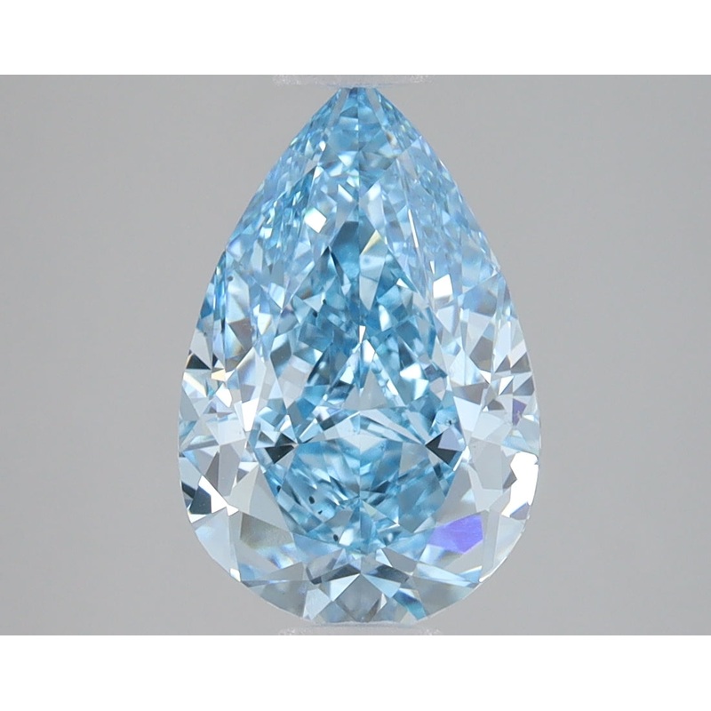 3.05 Ct Pear Lab Diamond  Fancy Vivid Blue  VS2   IGI