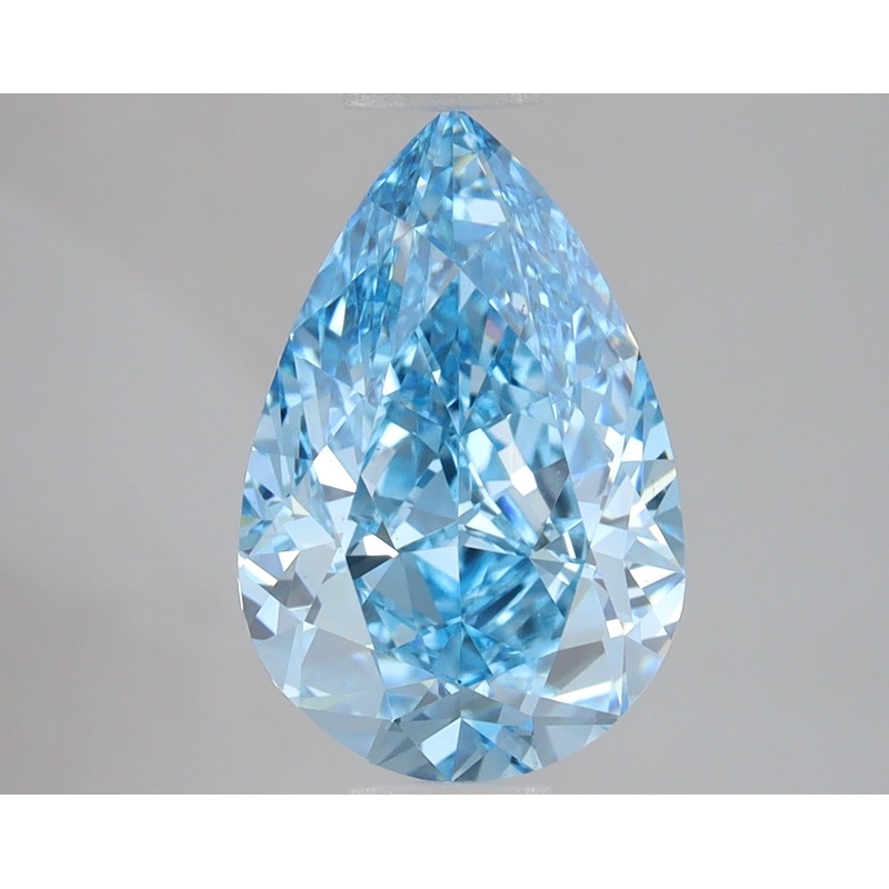 3.07 Ct Pear Lab Diamond  Fancy Vivid Blue  VS1   IGI