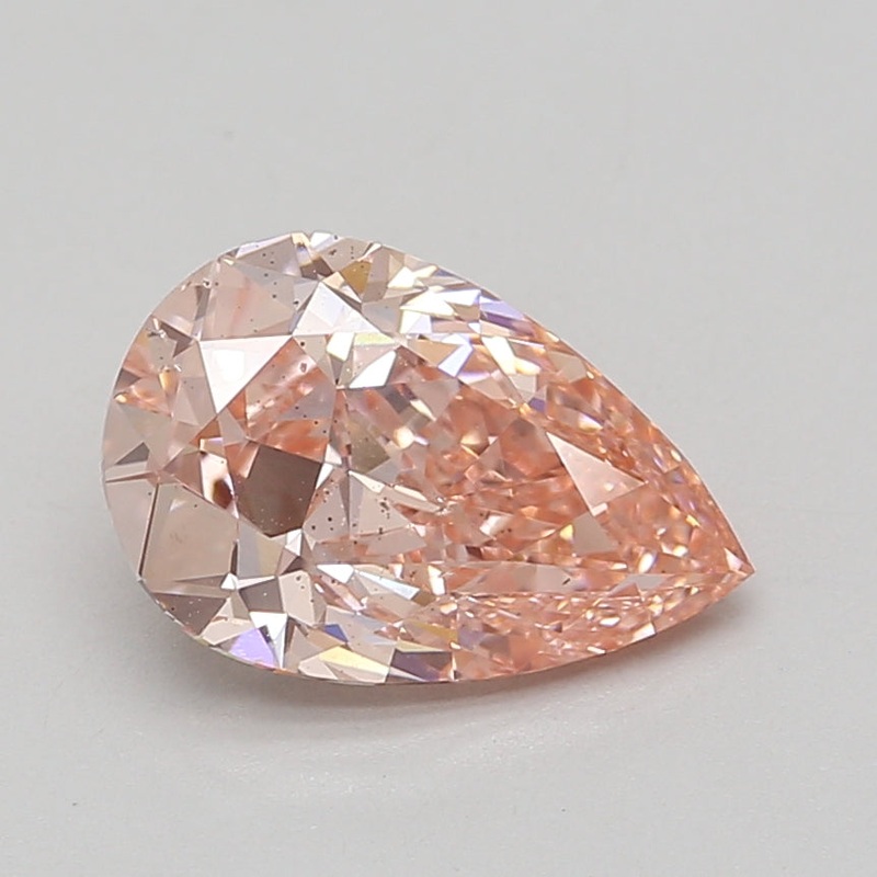 3.07 Ct Pear Lab Diamond  Fancy Vivid Pink  SI1   IGI