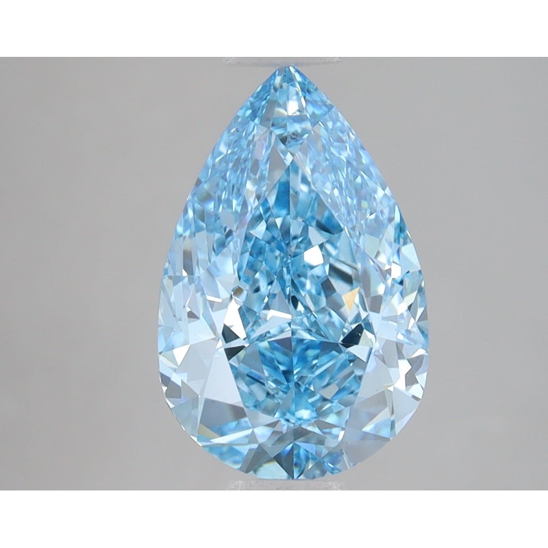 3.08 Ct Pear Lab Diamond  Fancy Vivid Blue  VS1   IGI