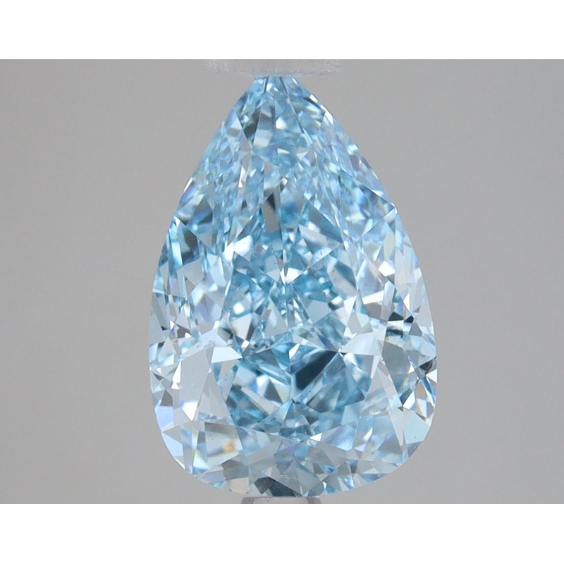 3.08 Ct Pear Lab Diamond  Fancy Vivid Blue  VS2   IGI