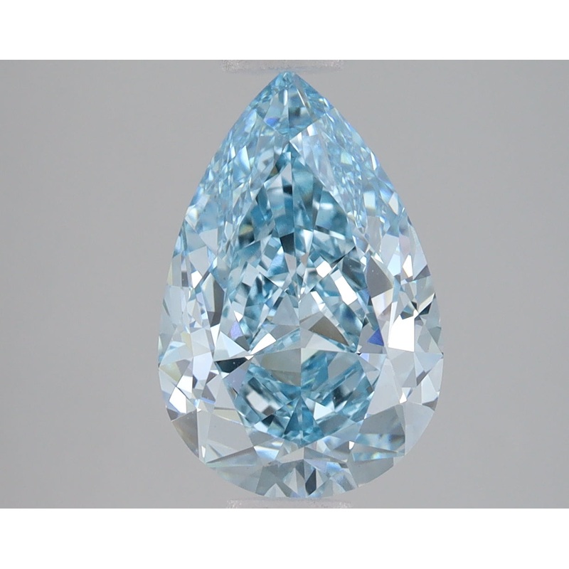 3.09 Ct Pear Lab Diamond  Fancy Vivid Blue  VS1   IGI