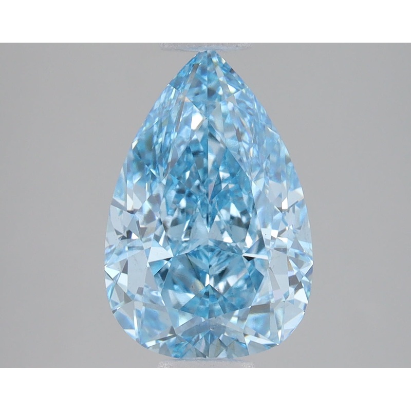 3.09 Ct Pear Lab Diamond  Fancy Vivid Blue  VS2   IGI