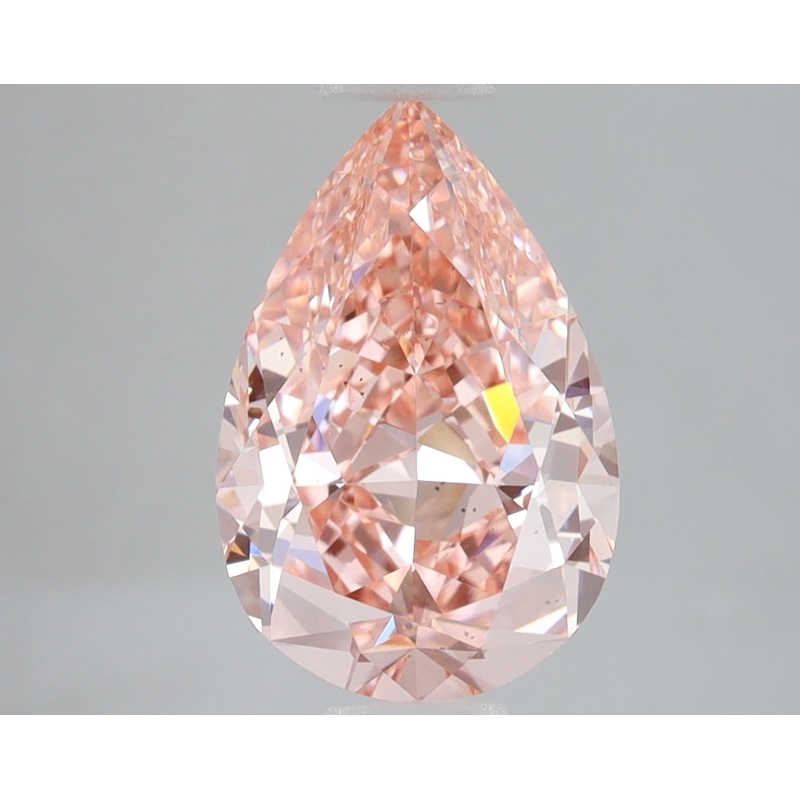 3.09 Ct Pear Lab Diamond  Fancy Vivid Pink  SI1   IGI