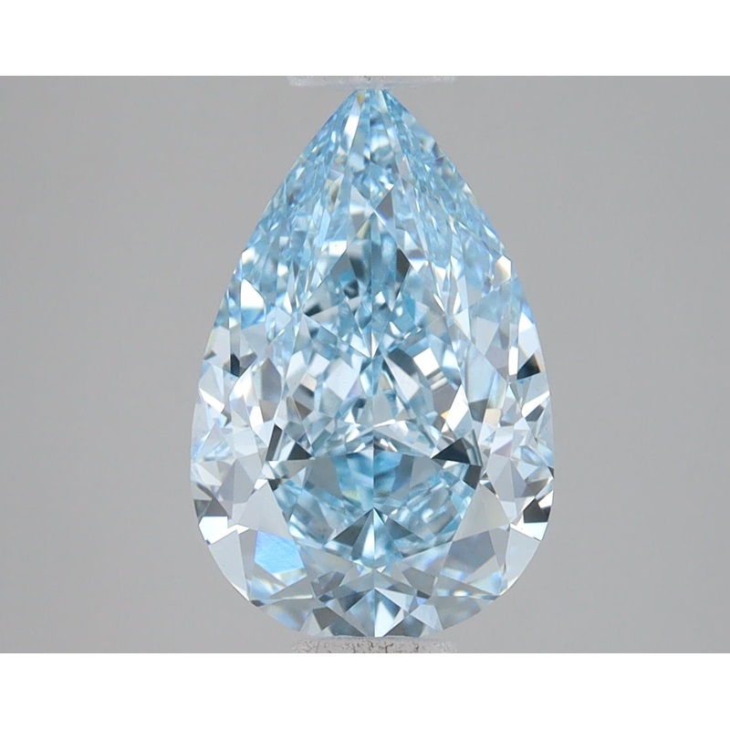 3.1 Ct Pear Lab Diamond  Fancy Intense Blue  VS1   IGI