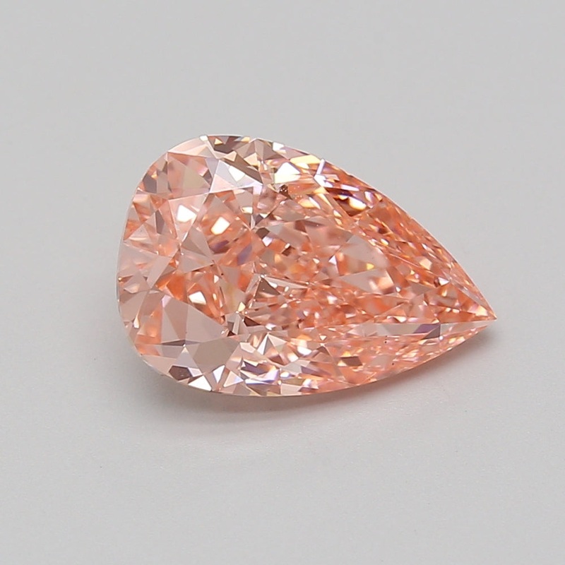 3.21 Ct Pear Lab Diamond  Fancy Vivid Pink  VS1   IGI