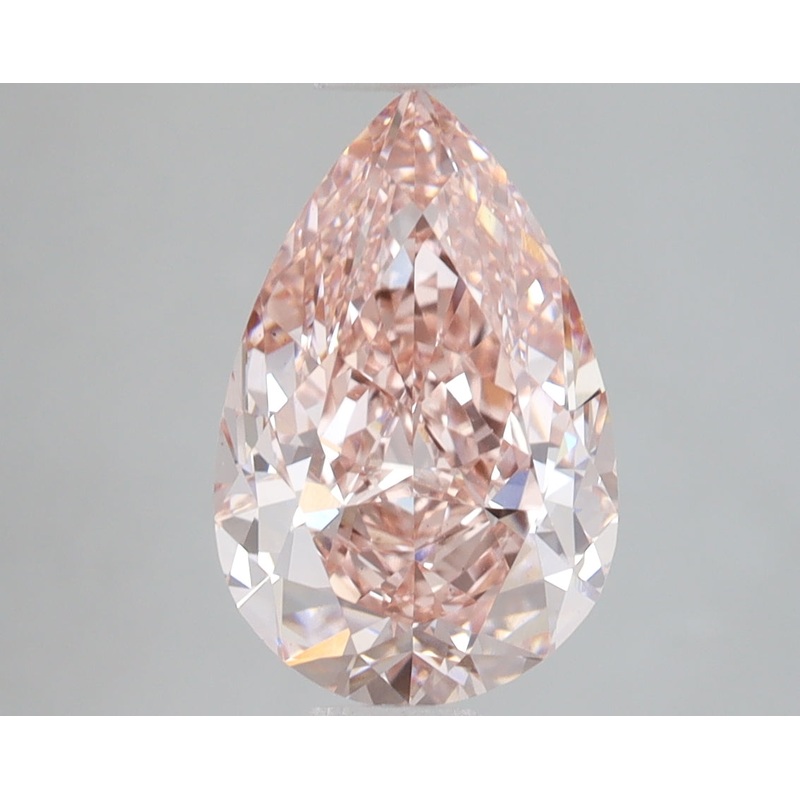 3.27 Ct Pear Lab Diamond  Fancy Intense Pink  VS1   IGI