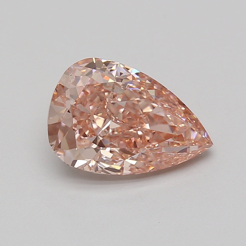 3.34 Ct Pear Lab Diamond  Fancy Vivid Pink  VS2   IGI