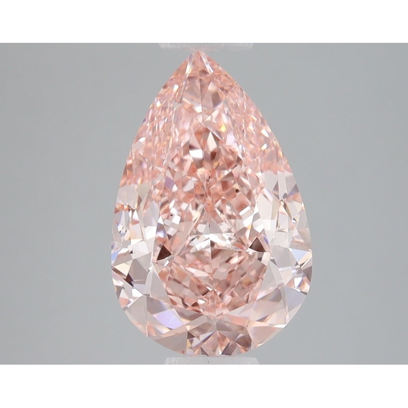 3.41 Ct Pear Lab Diamond  Fancy Vivid Pink  VS2   IGI