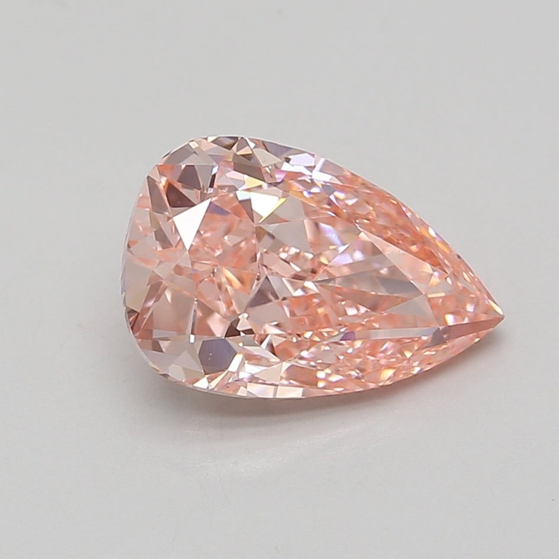 3.49 Ct Pear Lab Diamond  Fancy Vivid Pink  VS1   IGI