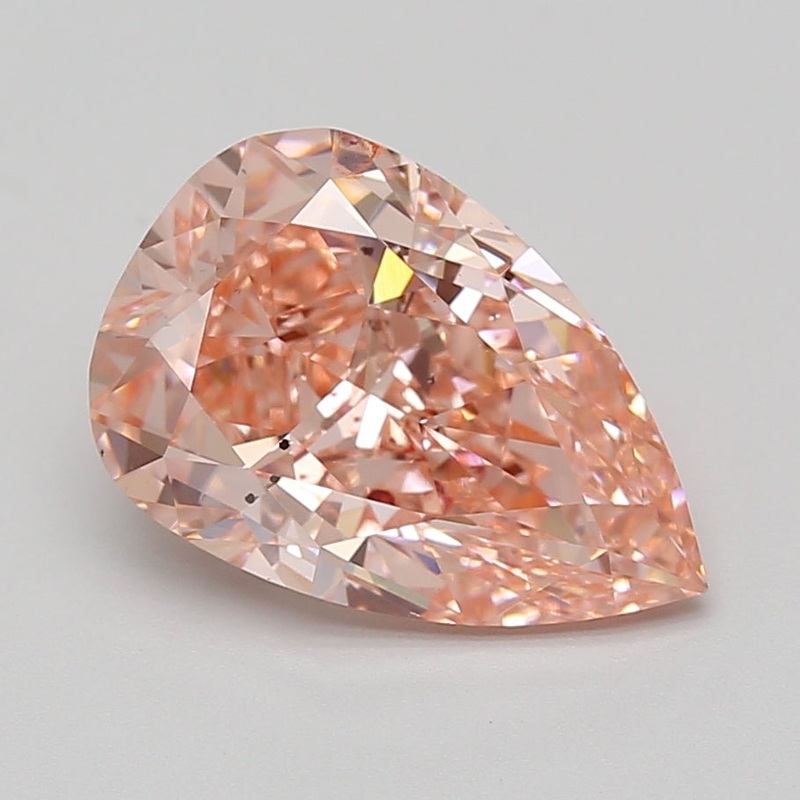 4.04 Ct Pear Lab Diamond  Fancy Vivid Pink  SI1   IGI