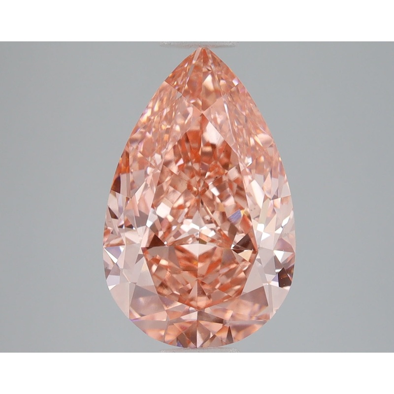 4.09 Ct Pear Lab Diamond  Fancy Vivid Pink  VS1   IGI