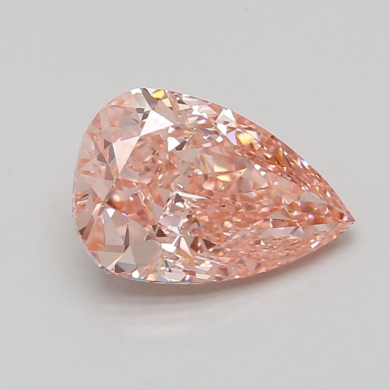 4.11 Ct Pear Lab Diamond  Fancy Vivid Pink  VS1   IGI