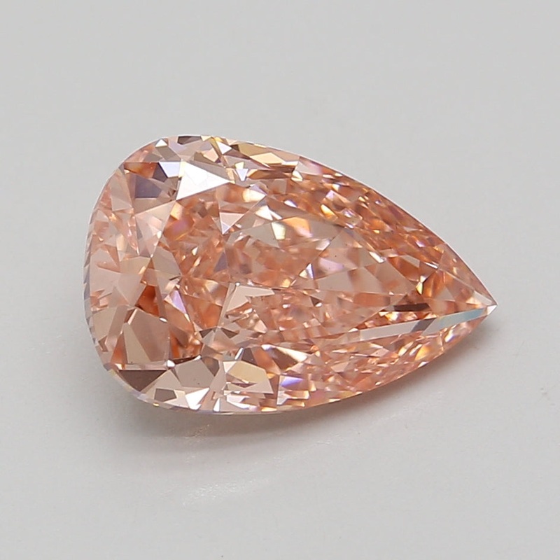 4.35 Ct Pear Lab Diamond  Fancy Vivid Pink  VS1   IGI