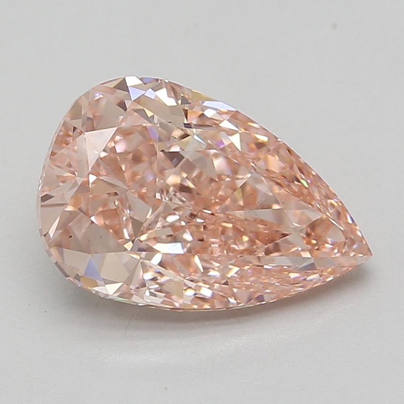 5.09 Ct Pear Lab Diamond  Fancy Intense Pink  VS2   IGI