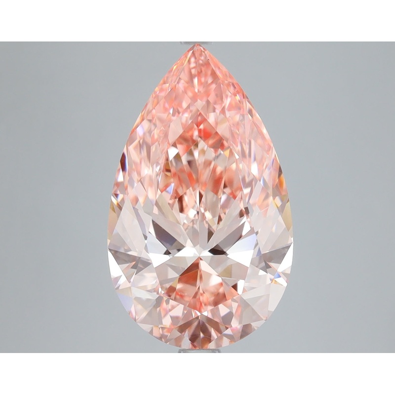 5.09 Ct Pear Lab Diamond  Fancy Intense Pink  VVS2   IGI