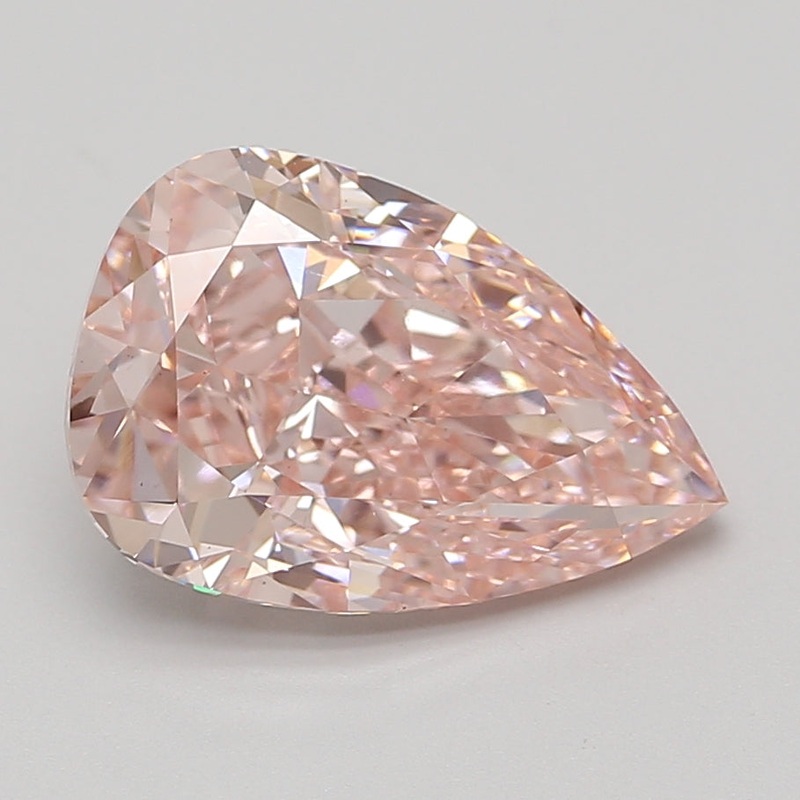 5.19 Ct Pear Lab Diamond  Fancy Vivid Pink  VS2   IGI