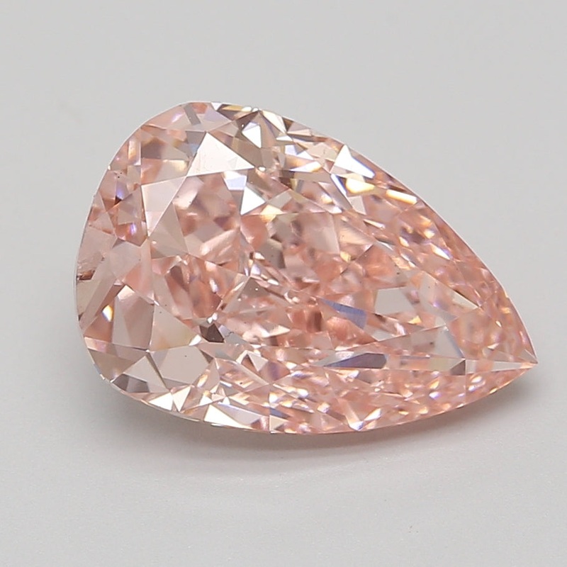5.43 Ct Pear Lab Diamond  Fancy Vivid Pink  VS2   IGI