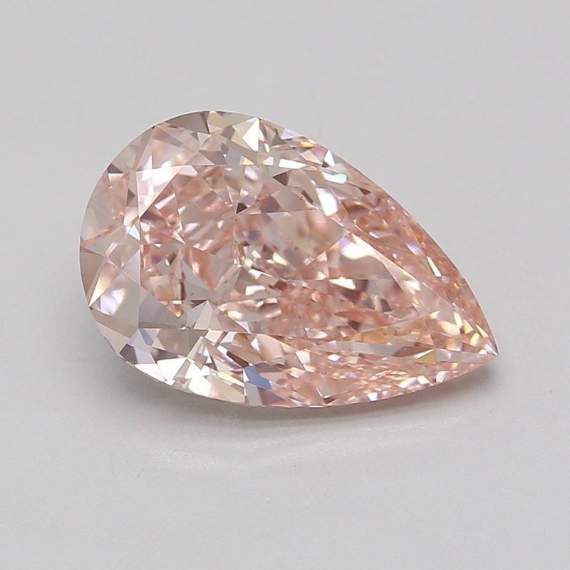 6.05 Ct Pear Lab Diamond  Fancy Vivid Pink  VS2   IGI