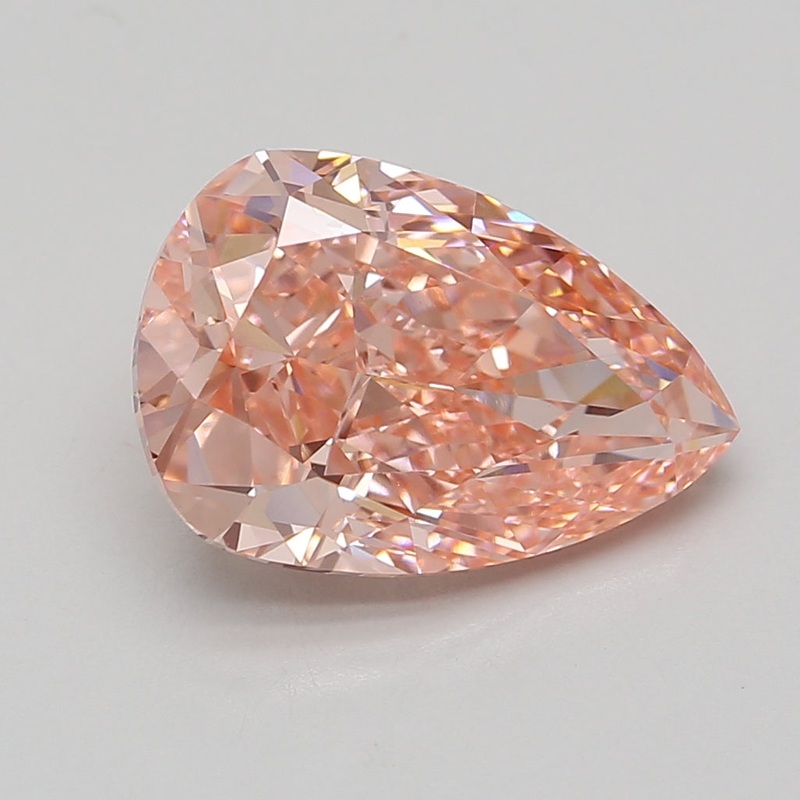 6.29 Ct Pear Lab Diamond  Fancy Vivid Pink  VVS2   IGI