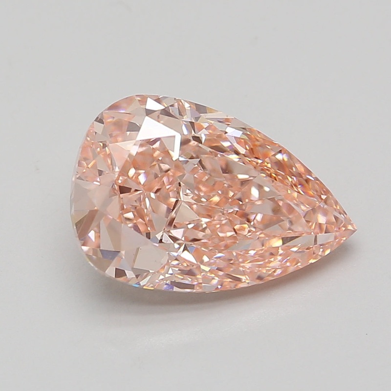6.41 Ct Pear Lab Diamond  Fancy Vivid Pink  VS1   IGI