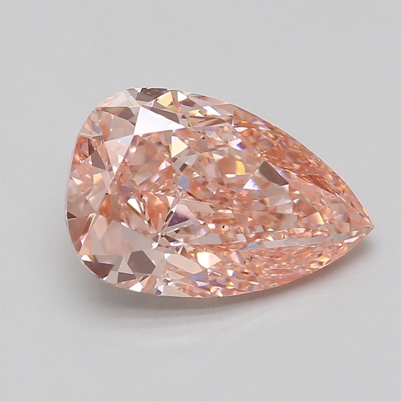 7.07 Ct Pear Lab Diamond  Fancy Vivid Pink  VS2   IGI