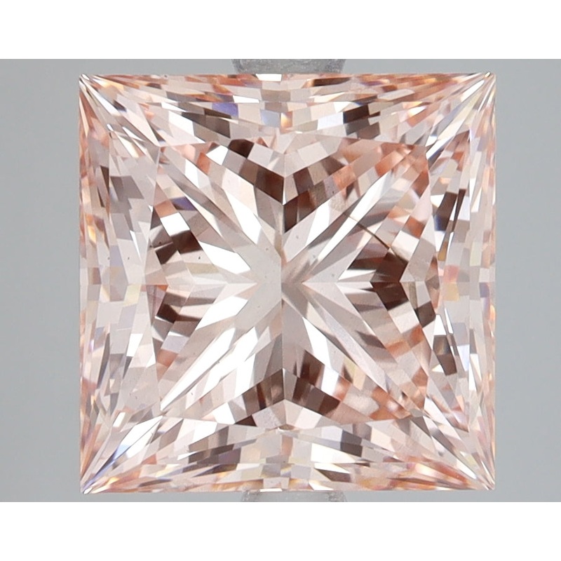 5.03 Ct Princess Lab Diamond  Fancy Intense Pink  SI1   IGI