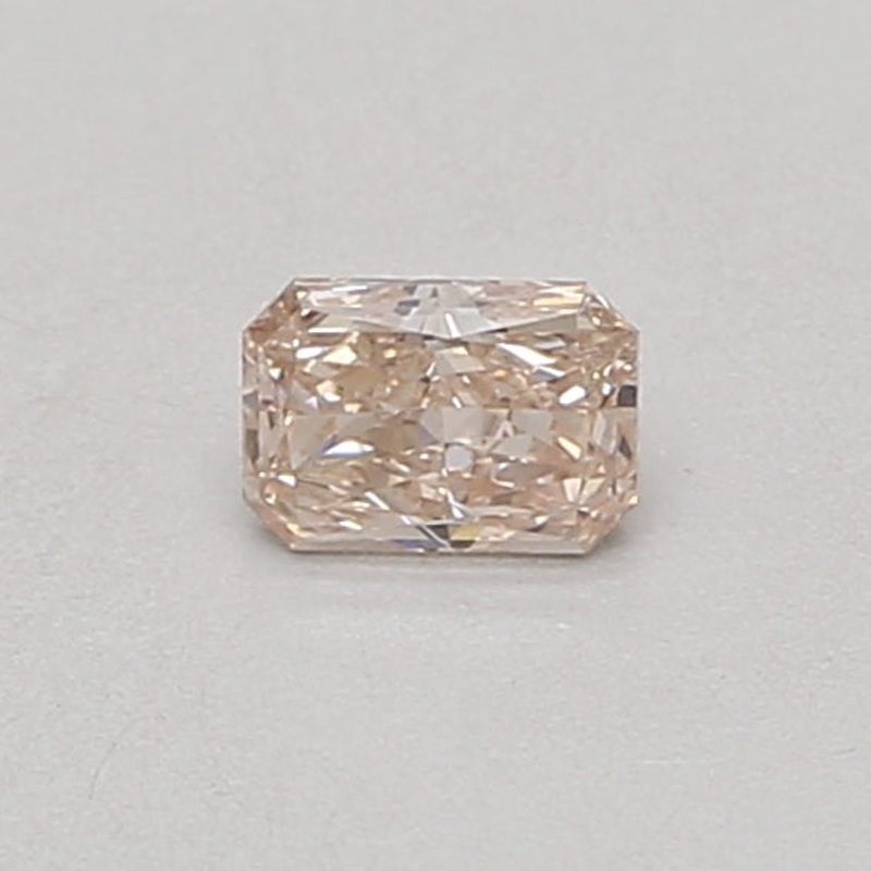 0.32 Ct Radiant Lab Diamond  Light Brown Pink  VS2   IGI