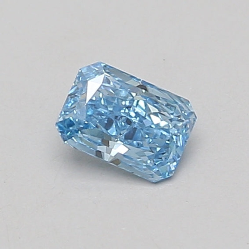 0.46 Ct Radiant Lab Diamond  Fancy Vivid Blue  VS1   IGI