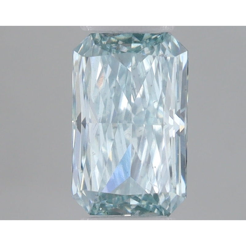 0.53 Ct Radiant Lab Diamond  Fancy Intense Green  SI1   IGI