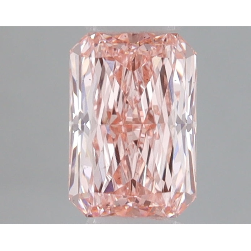 0.62 Ct Radiant Lab Diamond  Fancy Vivid Pink  VS2   IGI