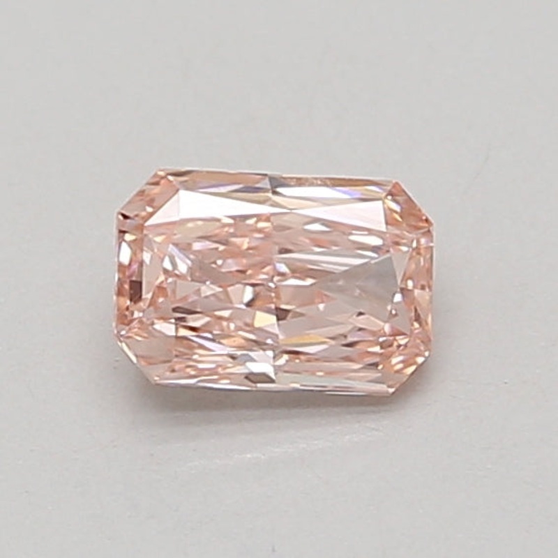 0.63 Ct Radiant Lab Diamond  Fancy Vivid Pink  VS1   IGI