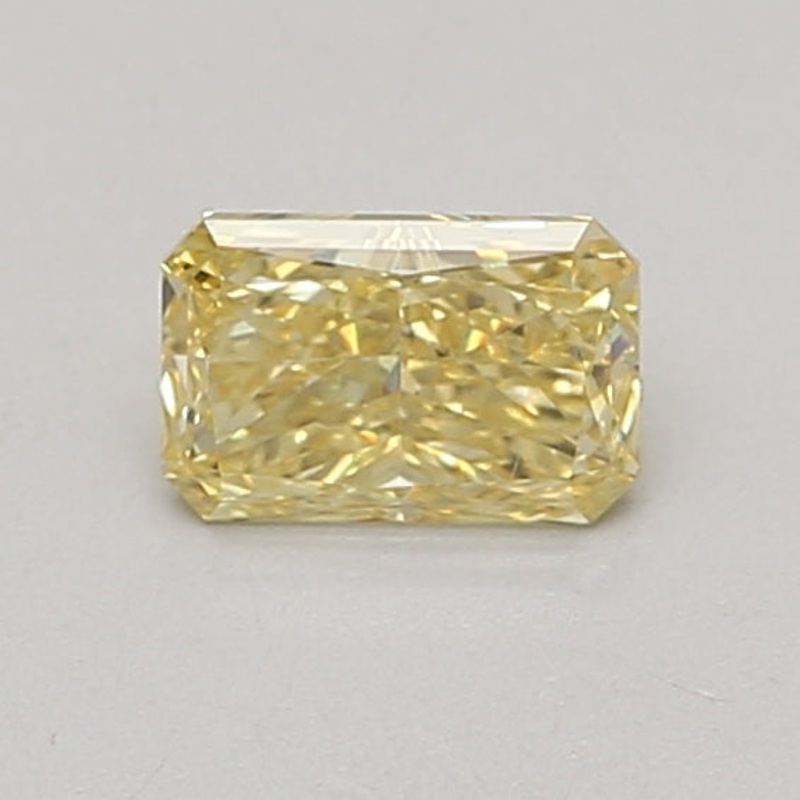 0.65 Ct Radiant Lab Diamond  Fancy Vivid Yellow  VS1   IGI