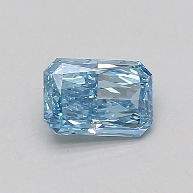 0.73 Ct Radiant Lab Diamond  Fancy Vivid Blue  VS1   IGI