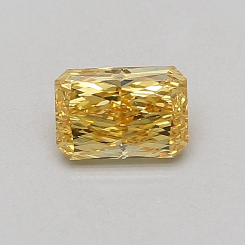 0.75 Ct Radiant Lab Diamond  Fancy Vivid Yellow  VS1   IGI