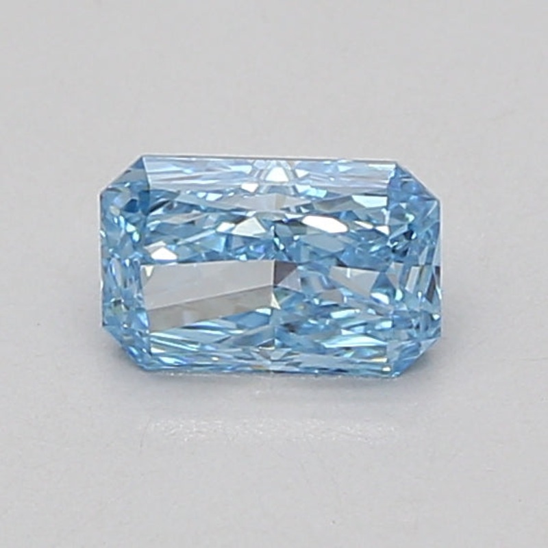0.77 Ct Radiant Lab Diamond  Fancy Vivid Blue  VS2   IGI