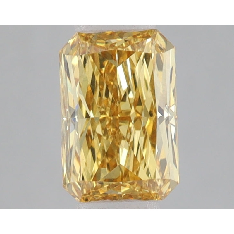 0.89 Ct Radiant Lab Diamond  Fancy Vivid Yellow  VS1   IGI