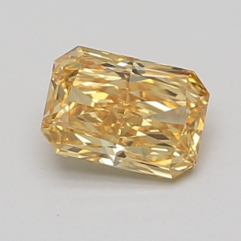 0.96 Ct Radiant Lab Diamond  Fancy Vivid Yellow  VS1   IGI