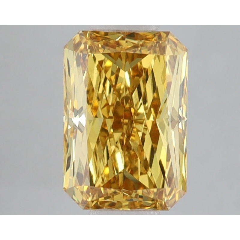 1.53 Ct Radiant Lab Diamond  Fancy Vivid Yellow  VS1   IGI