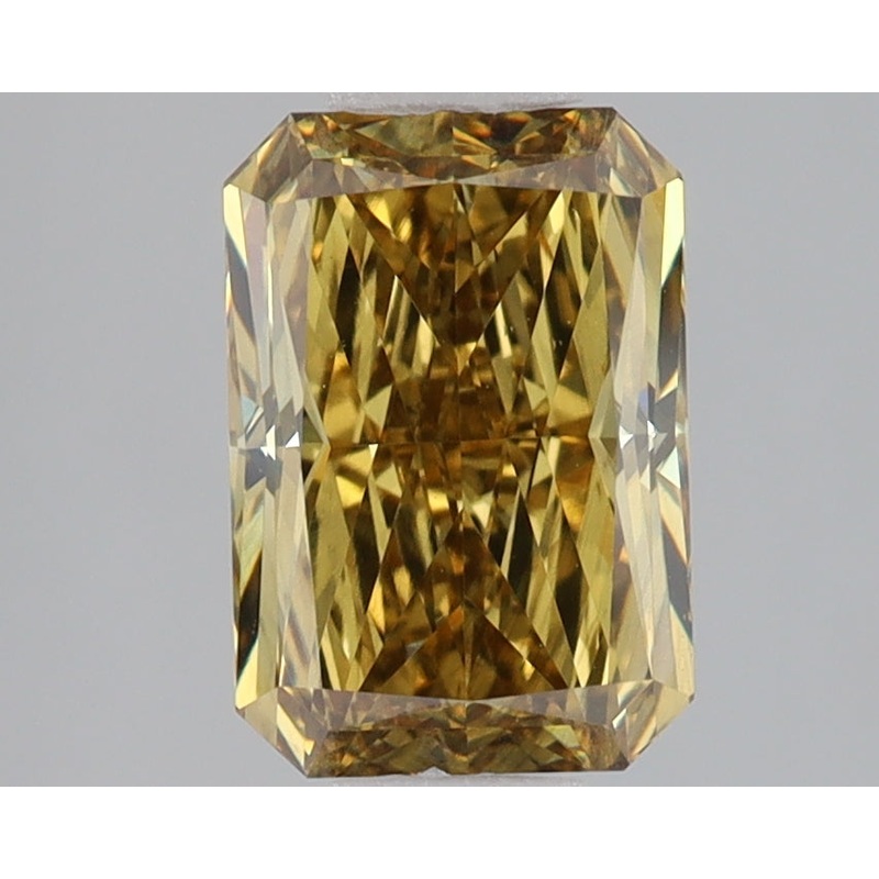 2.06 Ct Radiant Lab Diamond  Fancy Vivid Gray Yellow  VS2   IGI