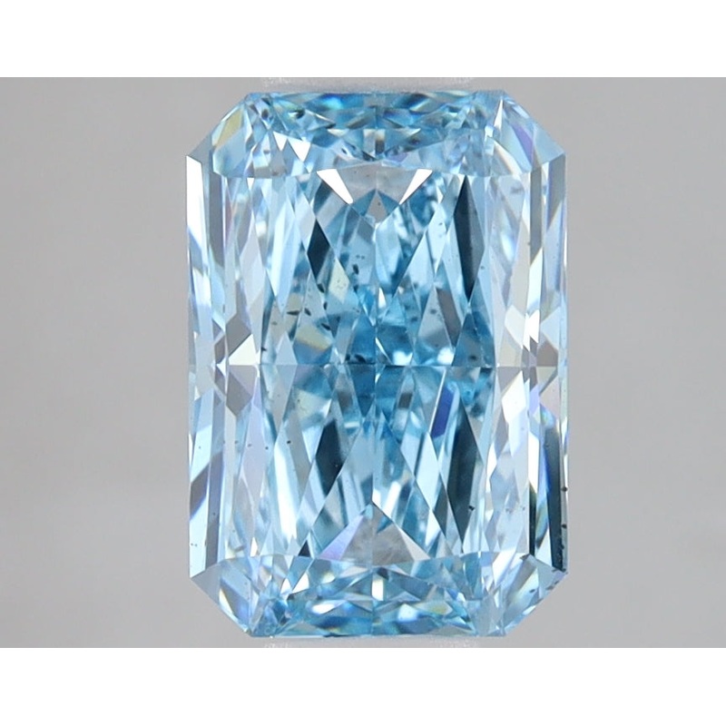 2.08 Ct Radiant Lab Diamond  Fancy Vivid Blue  SI1   IGI