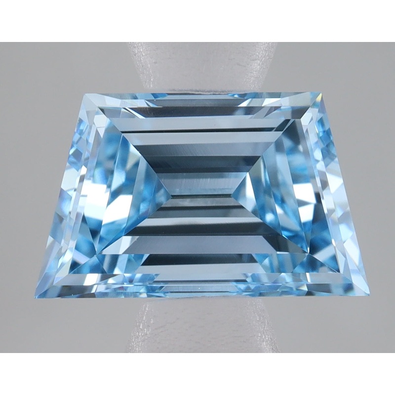 1.28 Ct Trapezoid Lab Diamond  Fancy Vivid Blue  VVS2   IGI