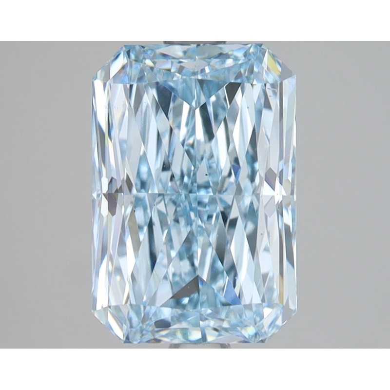 3.05 Ct Radiant Lab Diamond  Fancy Intense Blue  VS1   IGI