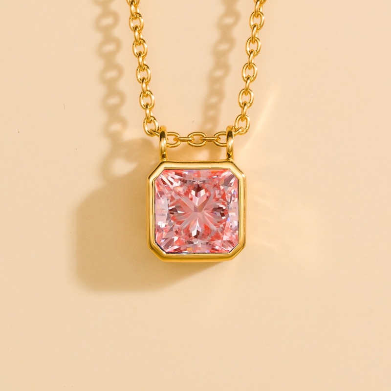 Calin Gold Necklace Set With Padparadscha Sapphire