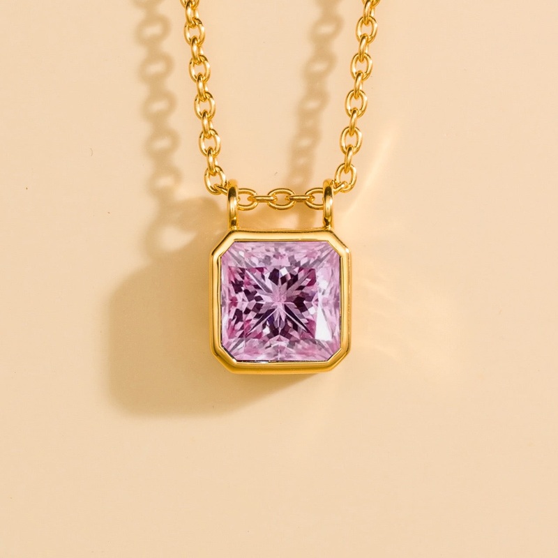 Calin Gold Necklace Set With Pink Sapphire