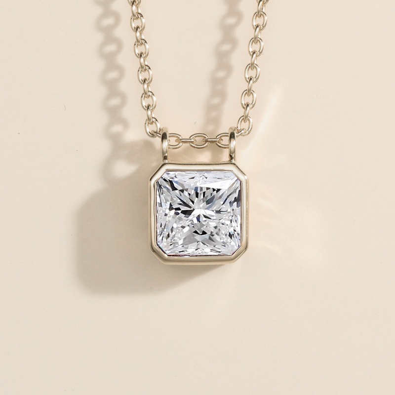 Calin White Gold Necklace Set With Diamond