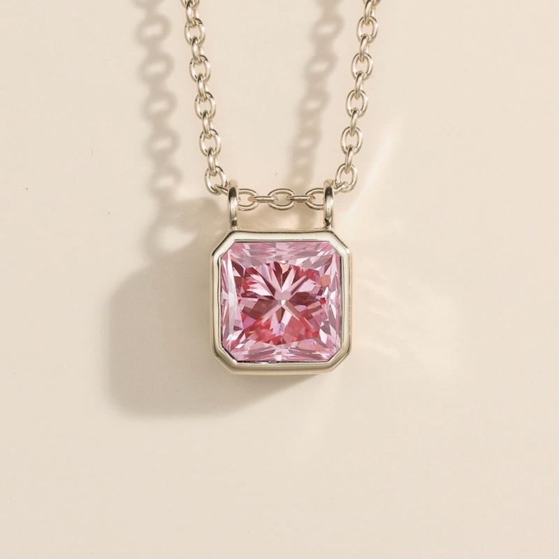 Calin White Gold Necklace Set With Morganite