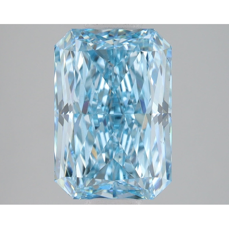 3.09 Ct Radiant Lab Diamond  Fancy Vivid Blue  VS1   IGI