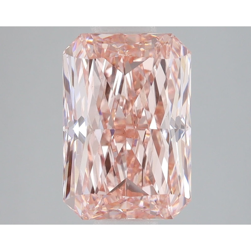 3.41 Ct Radiant Lab Diamond  Fancy Vivid Pink  VS2   IGI
