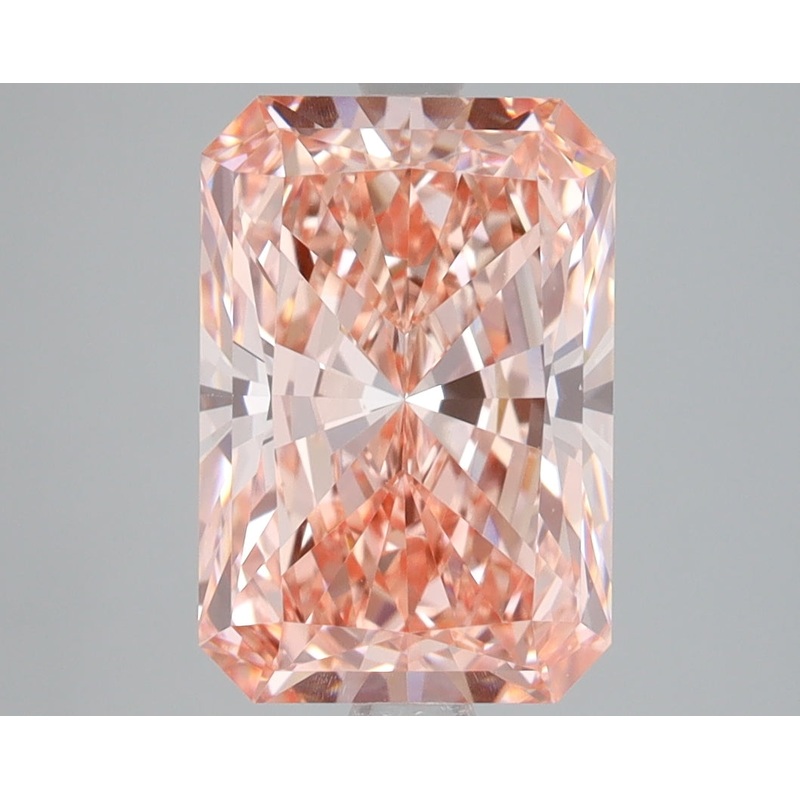 3.6 Ct Radiant Lab Diamond  Fancy Vivid Pink  VVS2   IGI